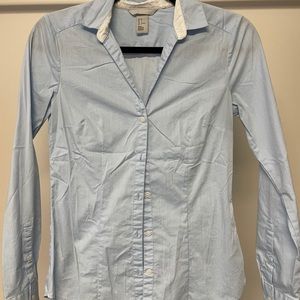 Light blue button up blouse